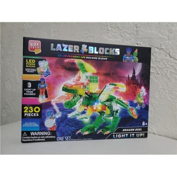 Blocks Tech Lazer Color Changing LED Building Blocks Dragon Duel 230 Pieces - Picture 4 of 7
